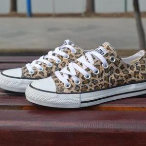 A 091034 Leopard Control Casual Canvas Shoes